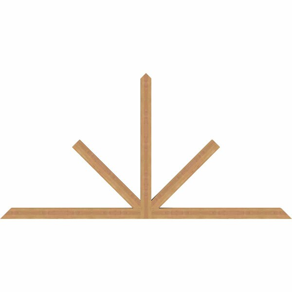 Ekena Millwork Saratoga Timber Gable Bracket, Western Red Cedar, 96"W x 48"H x 3 1/2"D x 3 1/2"F, 12/12 Pitch GBW096X48X0404SAR00SWR - main